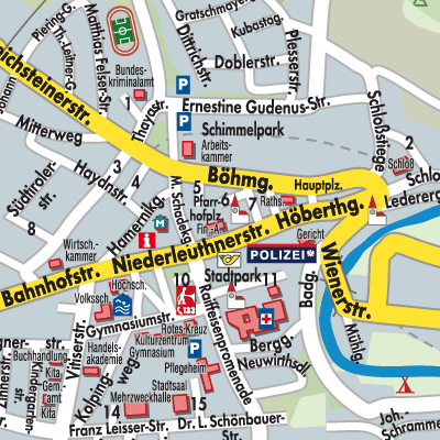 Stadtplan Waidhofen an der Thaya