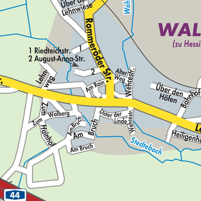 Stadtplan Walburg