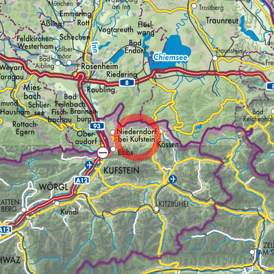 Landkarte Walchsee