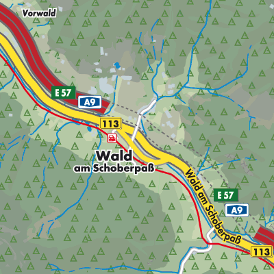 Übersichtsplan Wald am Schoberpaß