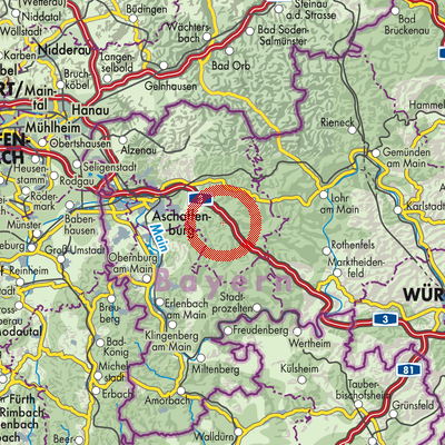 Landkarte Waldaschaffer Forst