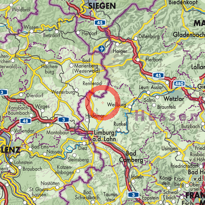 Landkarte Waldbrunn
