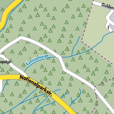 Stadtplan Waldhäuser Wald