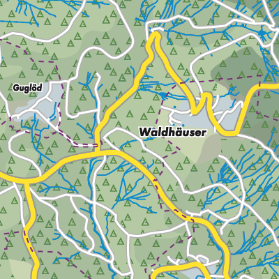 Übersichtsplan Waldhäuser Wald