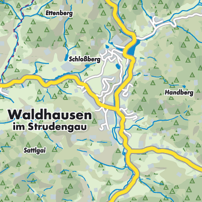 Übersichtsplan Waldhausen im Strudengau