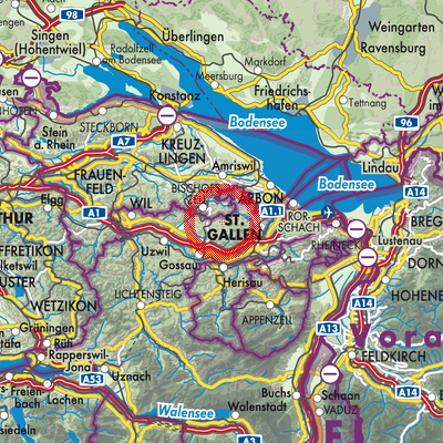Landkarte Waldkirch
