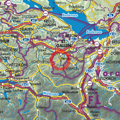 Landkarte Waldstatt