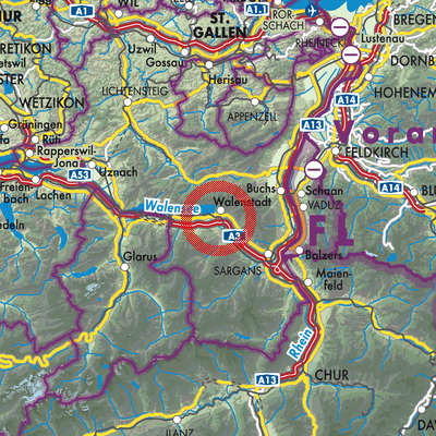 Landkarte Walenstadt