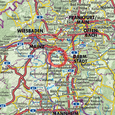 Landkarte Wallerstädten