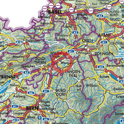 Landkarte Walliswil bei Niederbipp