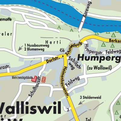 Stadtplan Walliswil bei Wangen