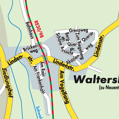 Stadtplan Waltersbrück