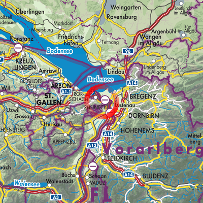 Landkarte Walzenhausen