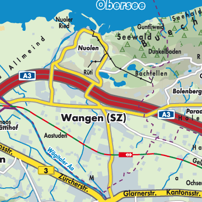 Übersichtsplan Wangen (SZ)