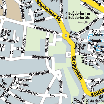 Stadtplan Warburg