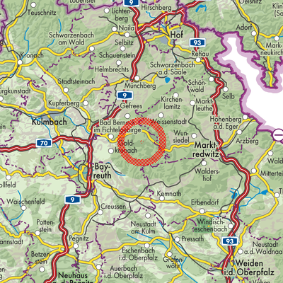 Landkarte Warmensteinacher Forst-Nord