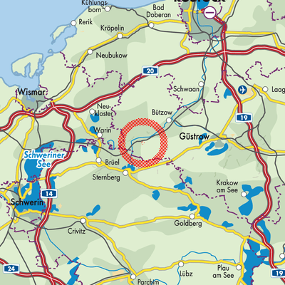 Landkarte Warnow