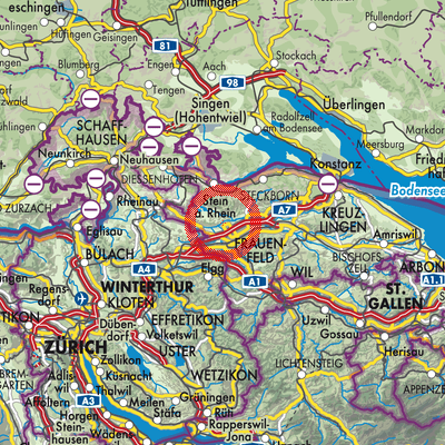 Landkarte Warth-Weiningen