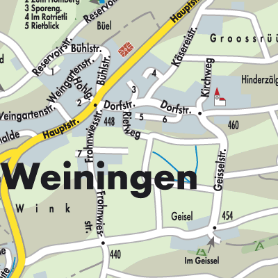 Stadtplan Warth-Weiningen