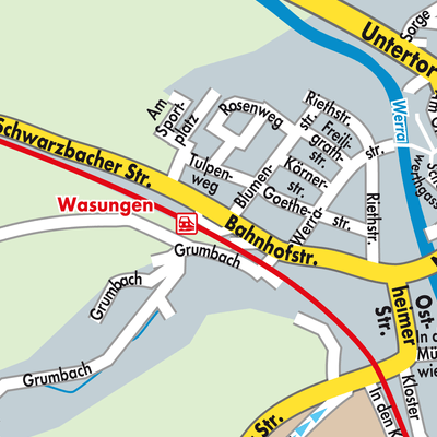 Stadtplan Wasungen