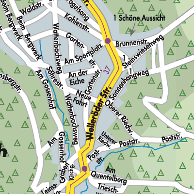 Stadtplan Wattenbach