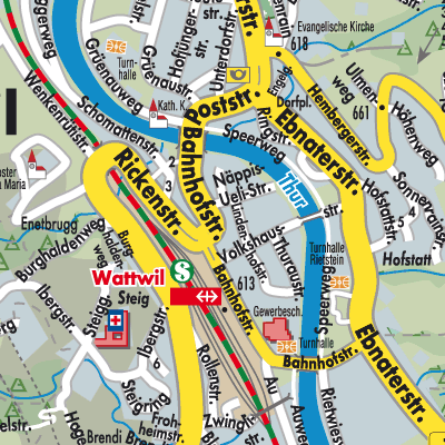 Stadtplan Wattwil