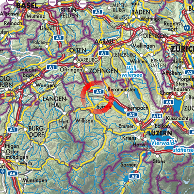 Landkarte Wauwil