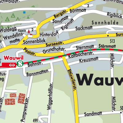 Stadtplan Wauwil