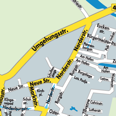 Stadtplan Weener