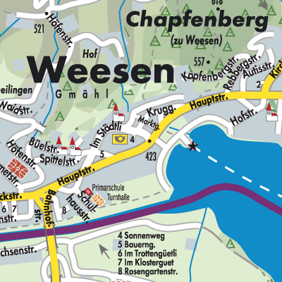 Stadtplan Weesen