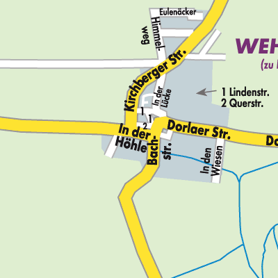 Stadtplan Wehren