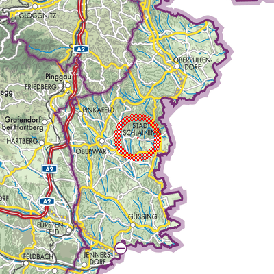 Landkarte Weiden bei Rechnitz/Bandol