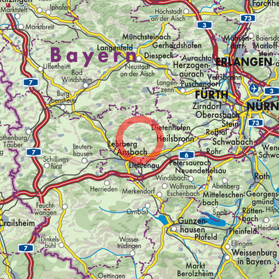 Landkarte Weihenzell (VGem)