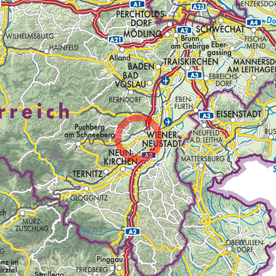 Landkarte Weikersdorf am Steinfelde
