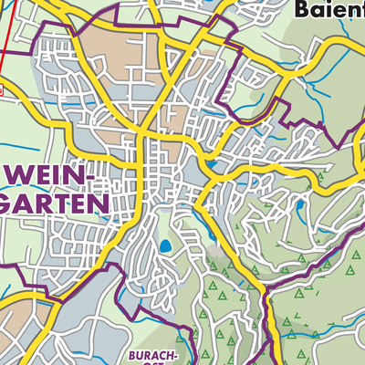 Weingarten - Stadtpläne und Landkarten