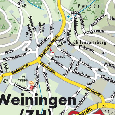 Stadtplan Weiningen (ZH)