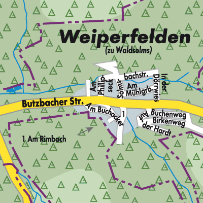 Stadtplan Weiperfelden