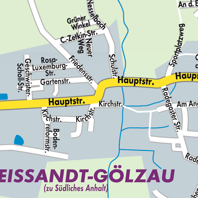 Stadtplan Weißandt-Gölzau