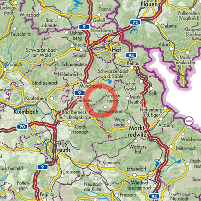 Landkarte Weißenstadter Forst-Nord