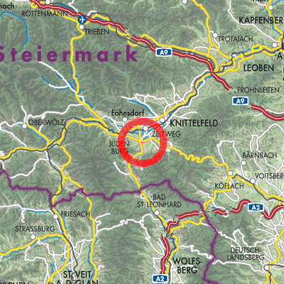 Landkarte Weißkirchen in Steiermark