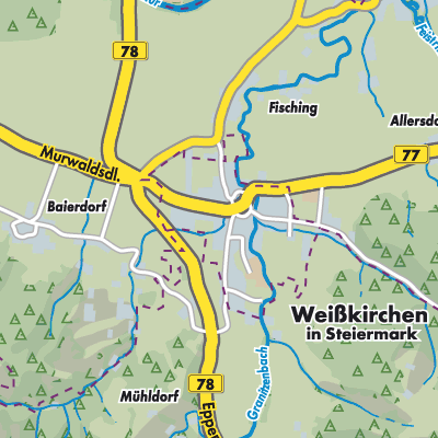 Übersichtsplan Weißkirchen in Steiermark