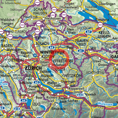 Landkarte Weisslingen