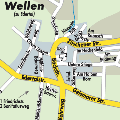 Stadtplan Wellen