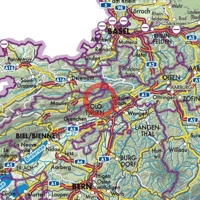 Landkarte Welschenrohr-Gänsbrunnen