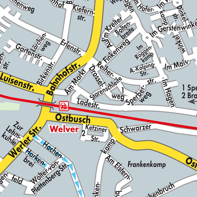 Stadtplan Welver