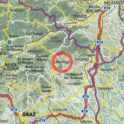 Landkarte Wenigzell