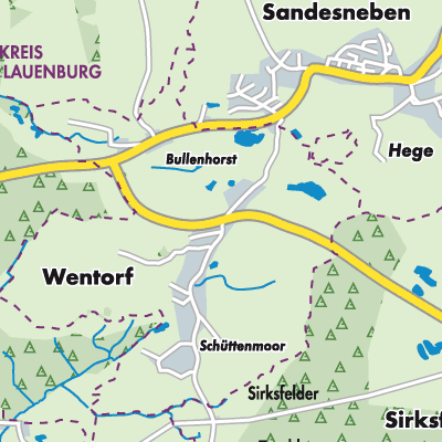 Übersichtsplan Wentorf (Amt Sandesneben)