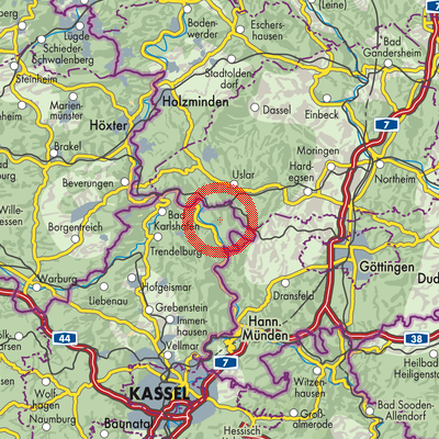 Landkarte Wesertal