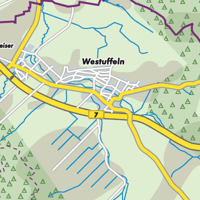 Übersichtsplan Westuffeln