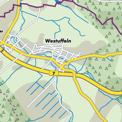 Westuffeln Stadtpläne und Landkarten
